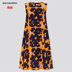 Uniqlo x Marimekko Orange A-line Sleeveless Dress XLarge